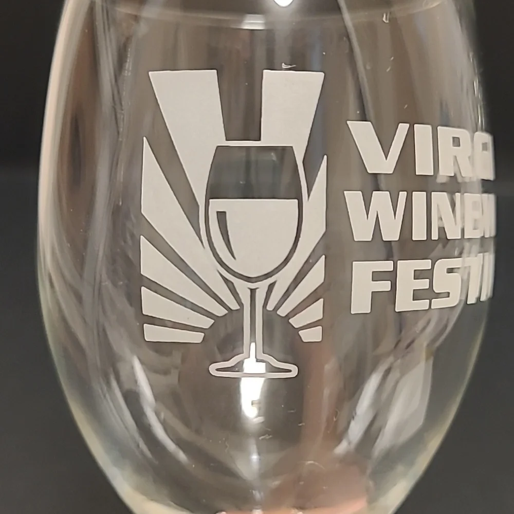 Pair of Virginia Wineworks Festival Wine Glasses